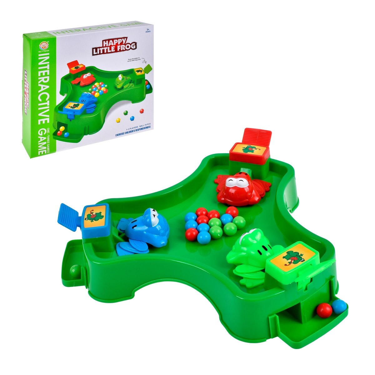 Juego Ranas Atrapa Pelotas Para 3 Jugadores